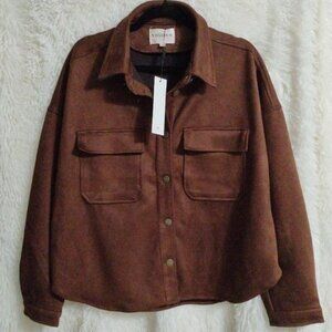 Vigoss  Faux Suede Jacket Size L NWT
